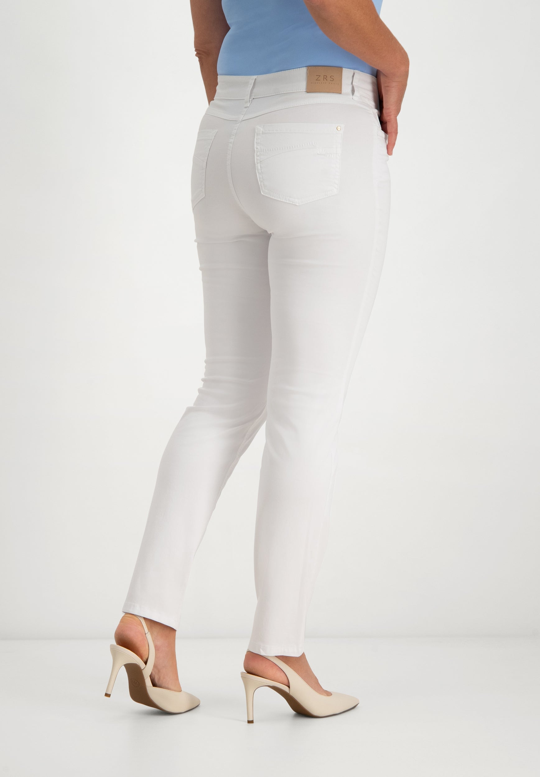 Kora Coloured Straight Broek | Optical White