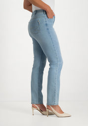 Gretha Regular Straight Jeans | Bleach