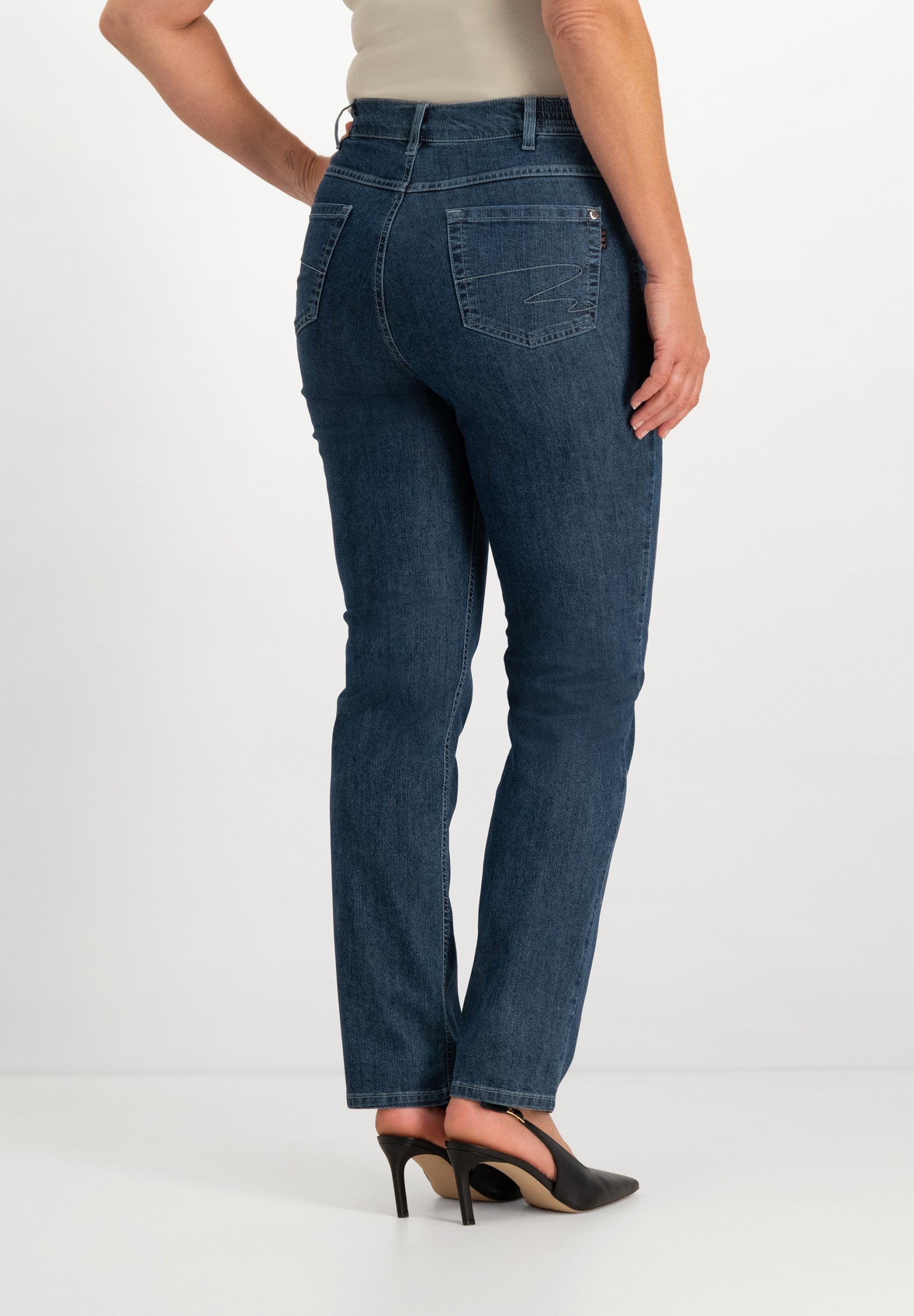 Gretha Regular Straight Jeans | Stone Blue