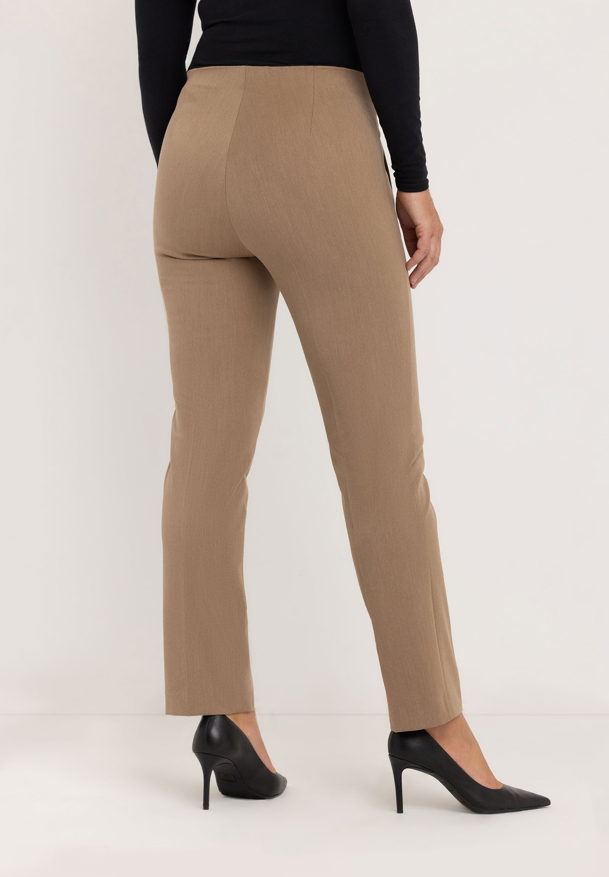 Janet Techno Wool Broek | Camel