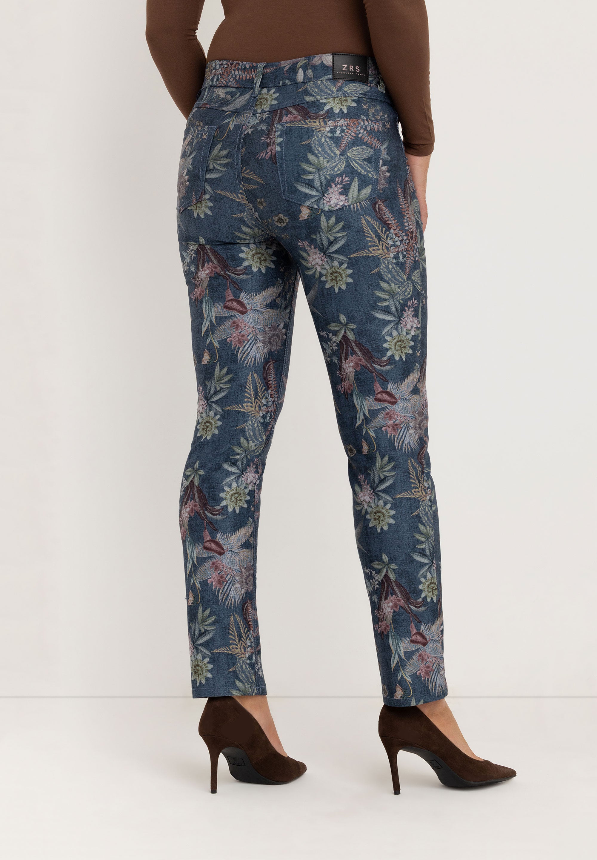 Kora Coloured Straight Broek | Passion Flower