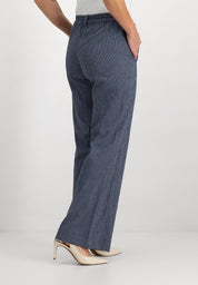 Joggie Wide Leg Pants | Indigo Ecru