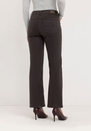 Kora Coloured Straight Broek | Black Coffee