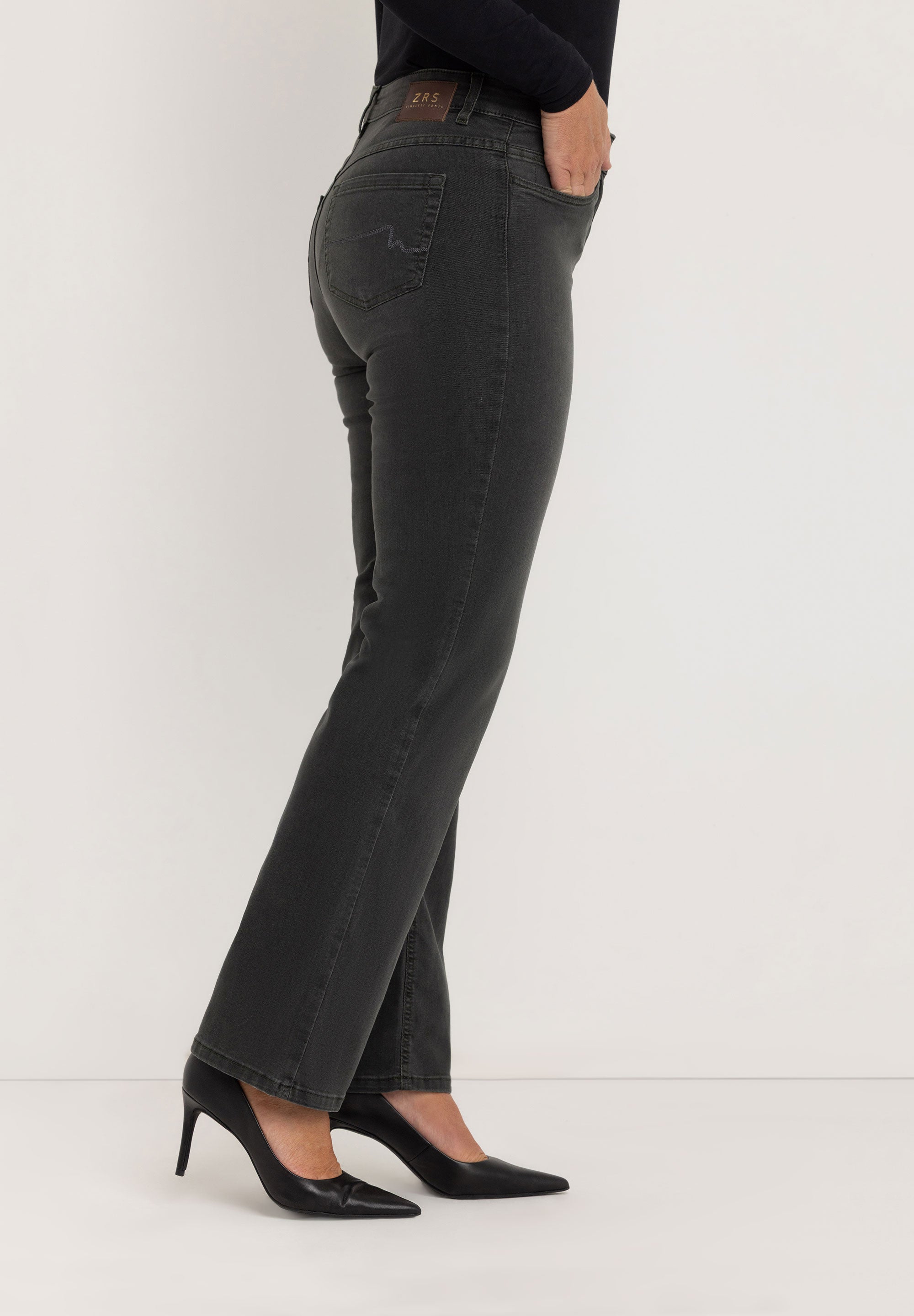 Kora Coloured Straight Broek | Cypress