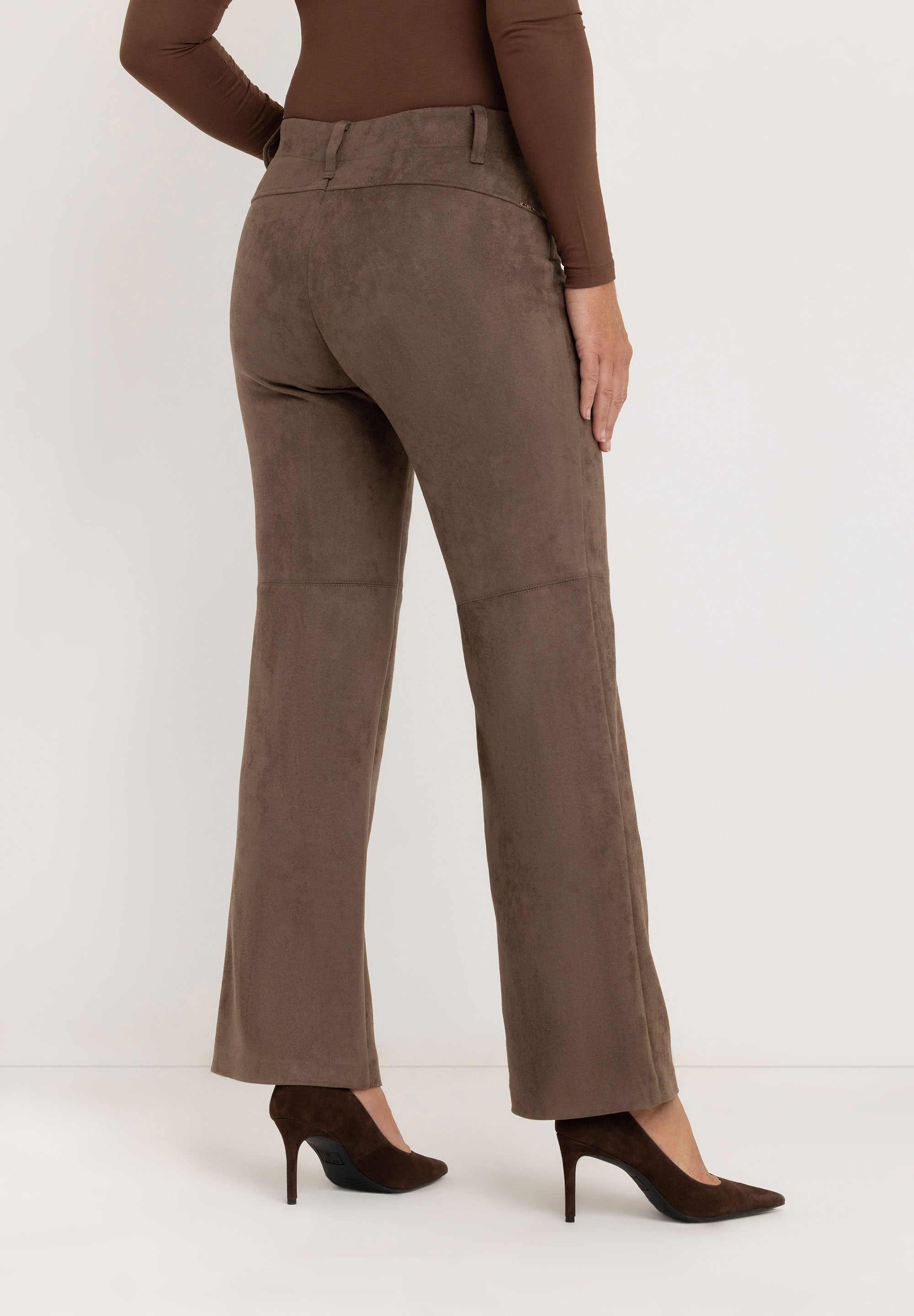 Janet Slim Tailored Broek | Fawn Brown
