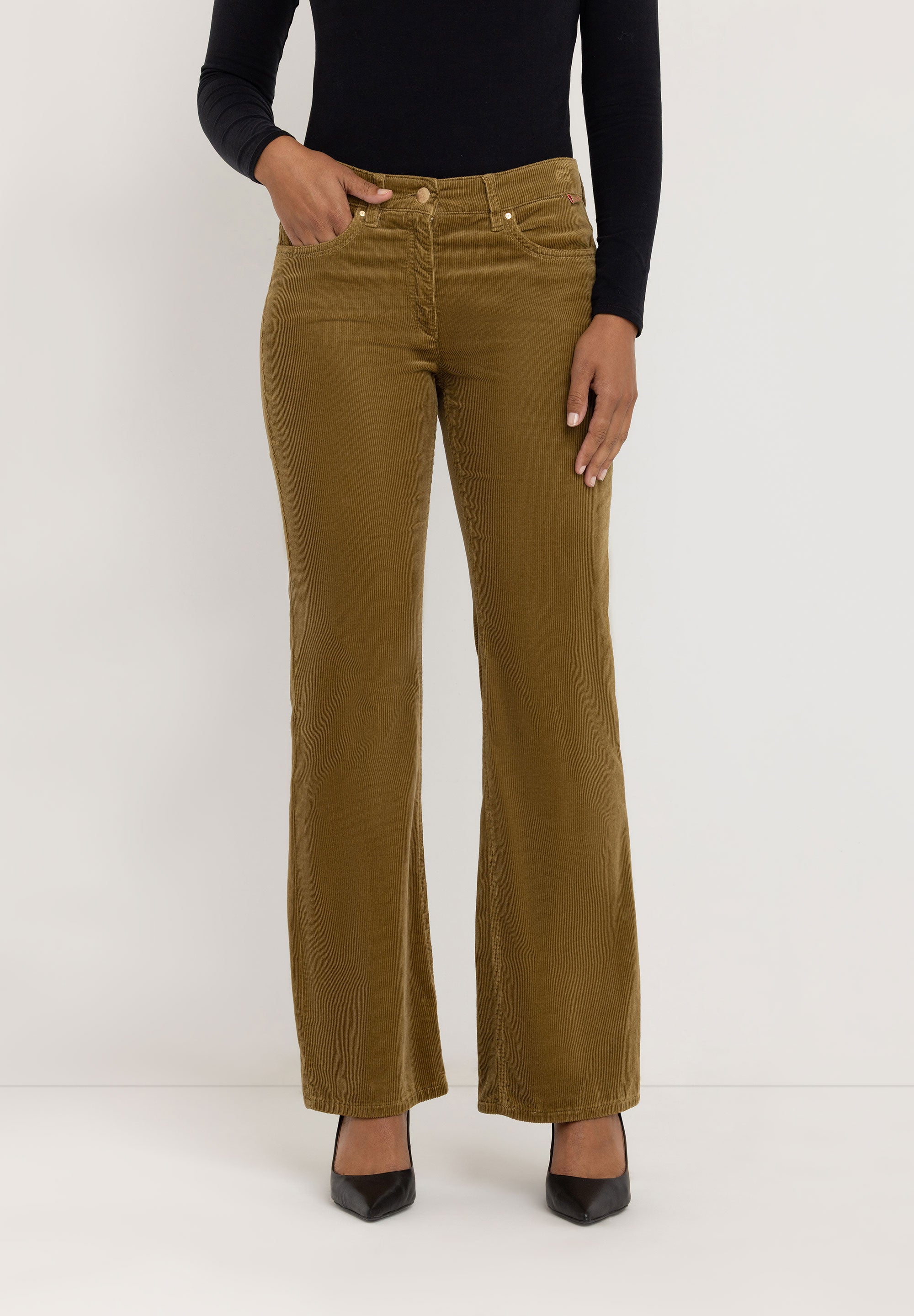 Sarah Bootcut Broek | Cappucino