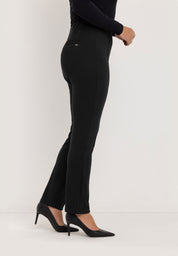 Janet Slim Tailored Broek | Burgundy