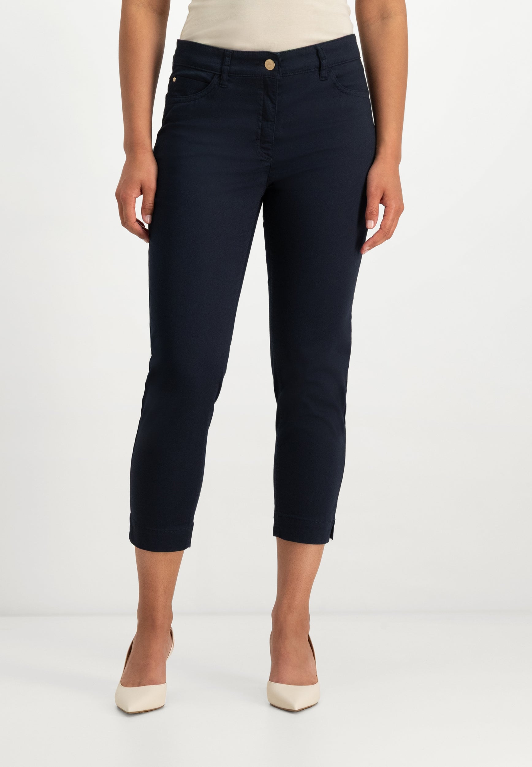 Kora Coloured Straight Broek | Navy