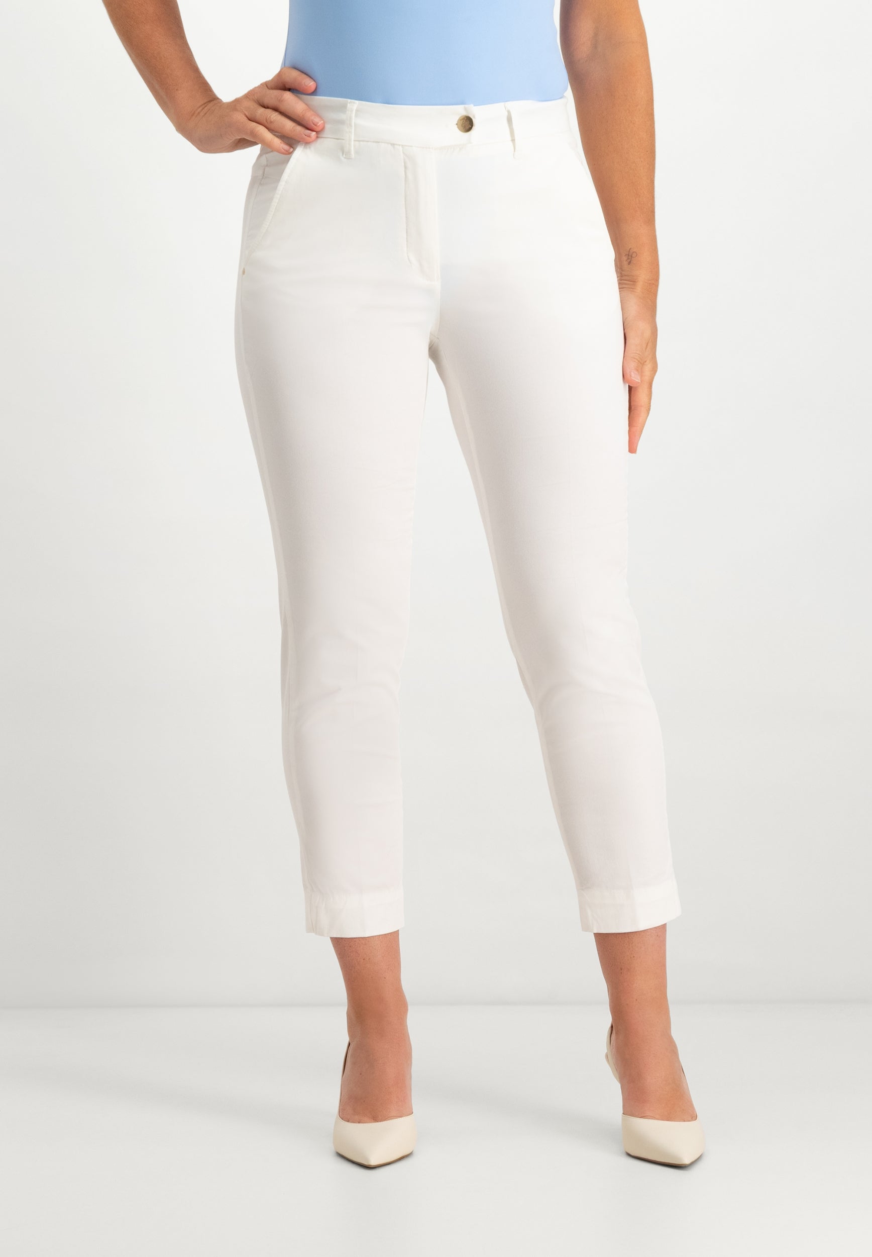 Verena Slim Pants | Optical White