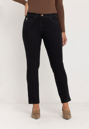 Ginie Slim Pants | Black-Black