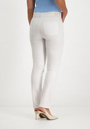 Kora Coloured Light Denim Straight Jeans | Optical White