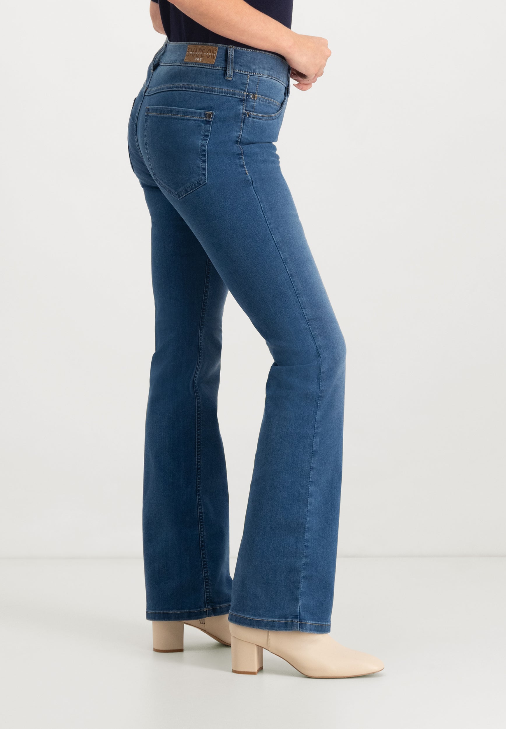 Twigie Shape-On Bootcut Jeans | Stone Blue Pants ZRS