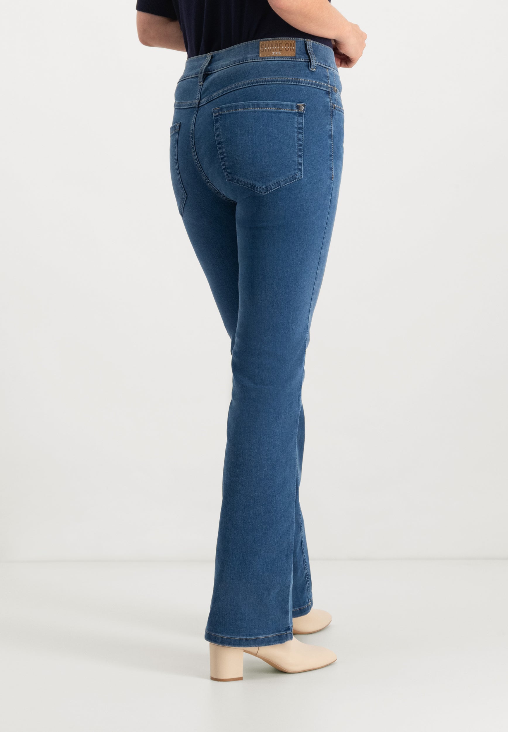 Twigie Shape-On Bootcut Jeans | Stone Blue Pants ZRS