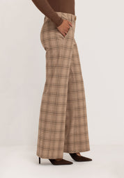 Jessie Wide Flared Pants | Camel Check