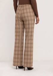 Jessie Wide Flared Pants | Camel Check