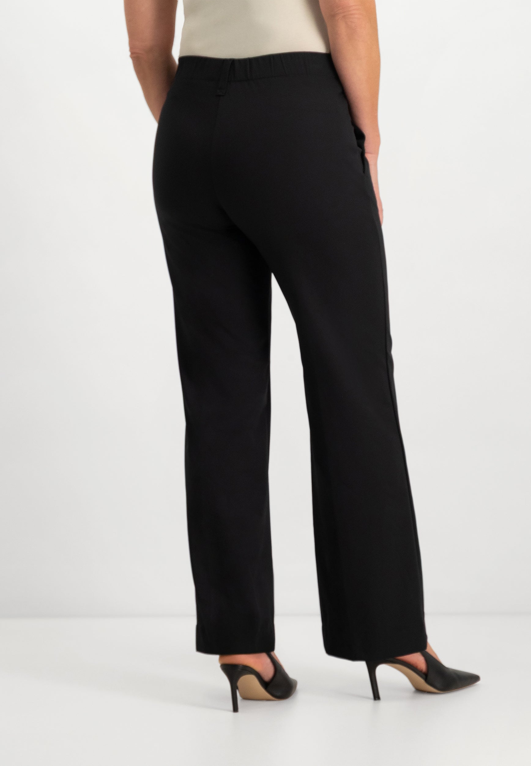 Jessie Wide Flared Pants | Black