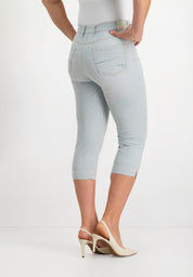 Gretha Cropped Jeans | Bleach Stripes