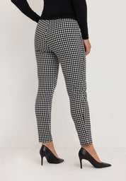 Laura Slim Cigarette Pants | Black Ecru