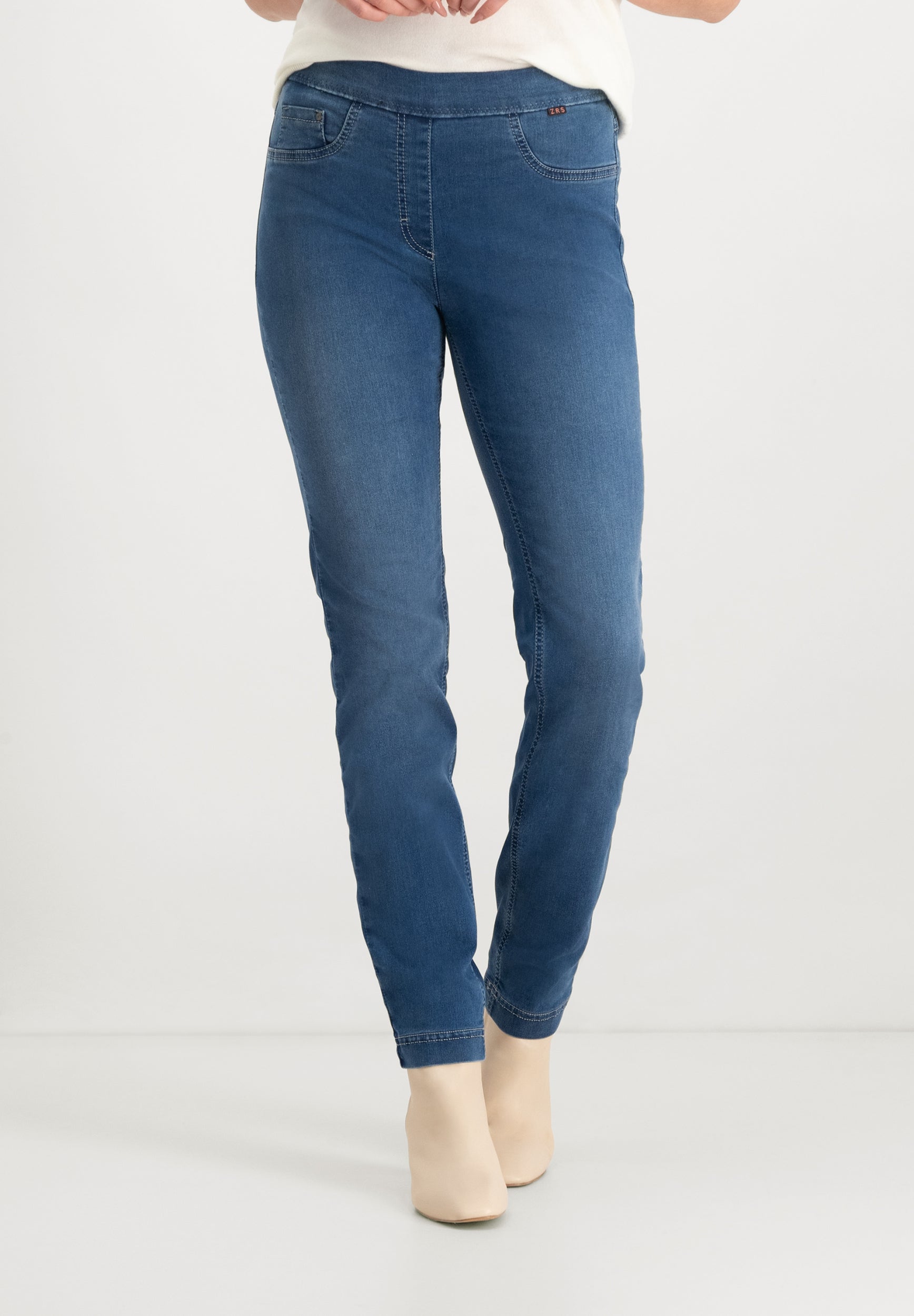 Leggie Shape-On Skinny Jeans | Stone Blue Pants ZRS