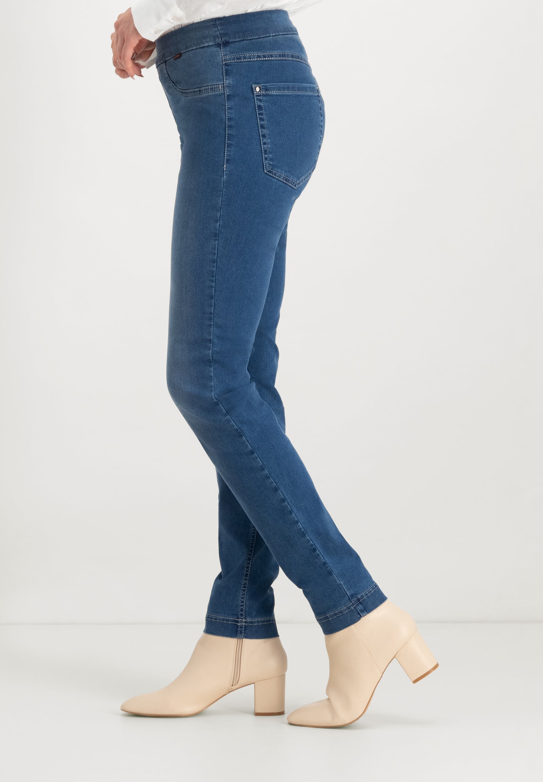 Leggie Shape-On Skinny Jeans | Stone Blue Pants ZRS