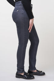 Twigie Shape-On Straight Jeans | Anthracite Pants ZRS