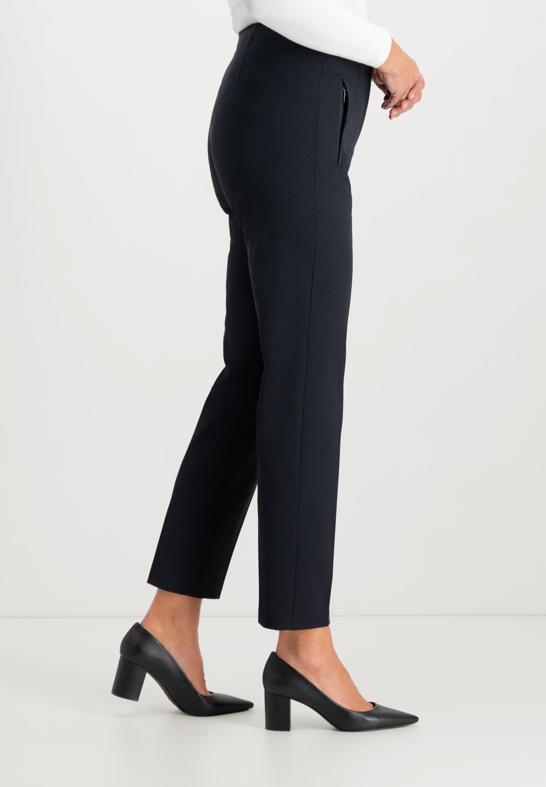 Janet Techno Wool Pants | Navy Pants ZRS