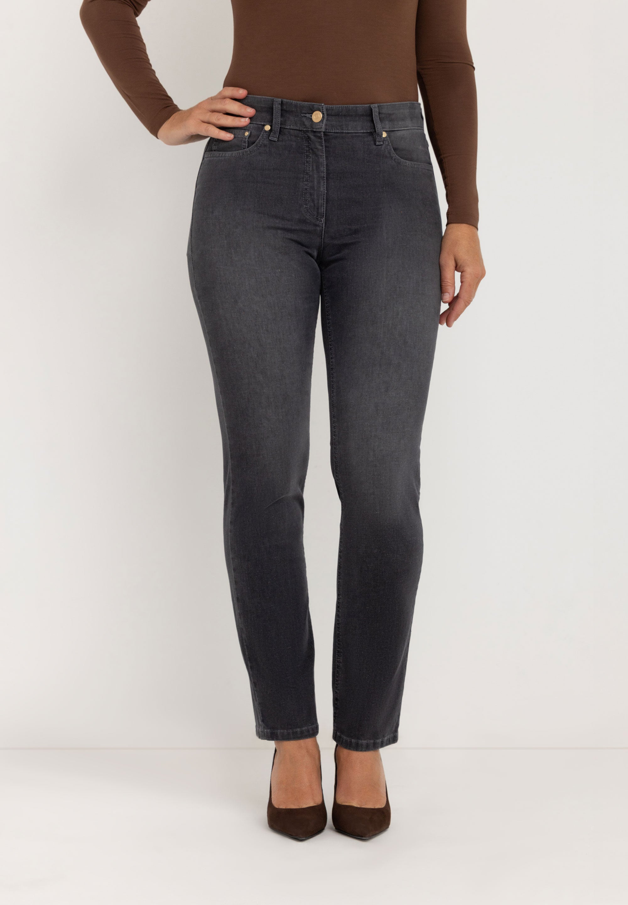 Kora Denim Straight Jeans | Authentic Grey