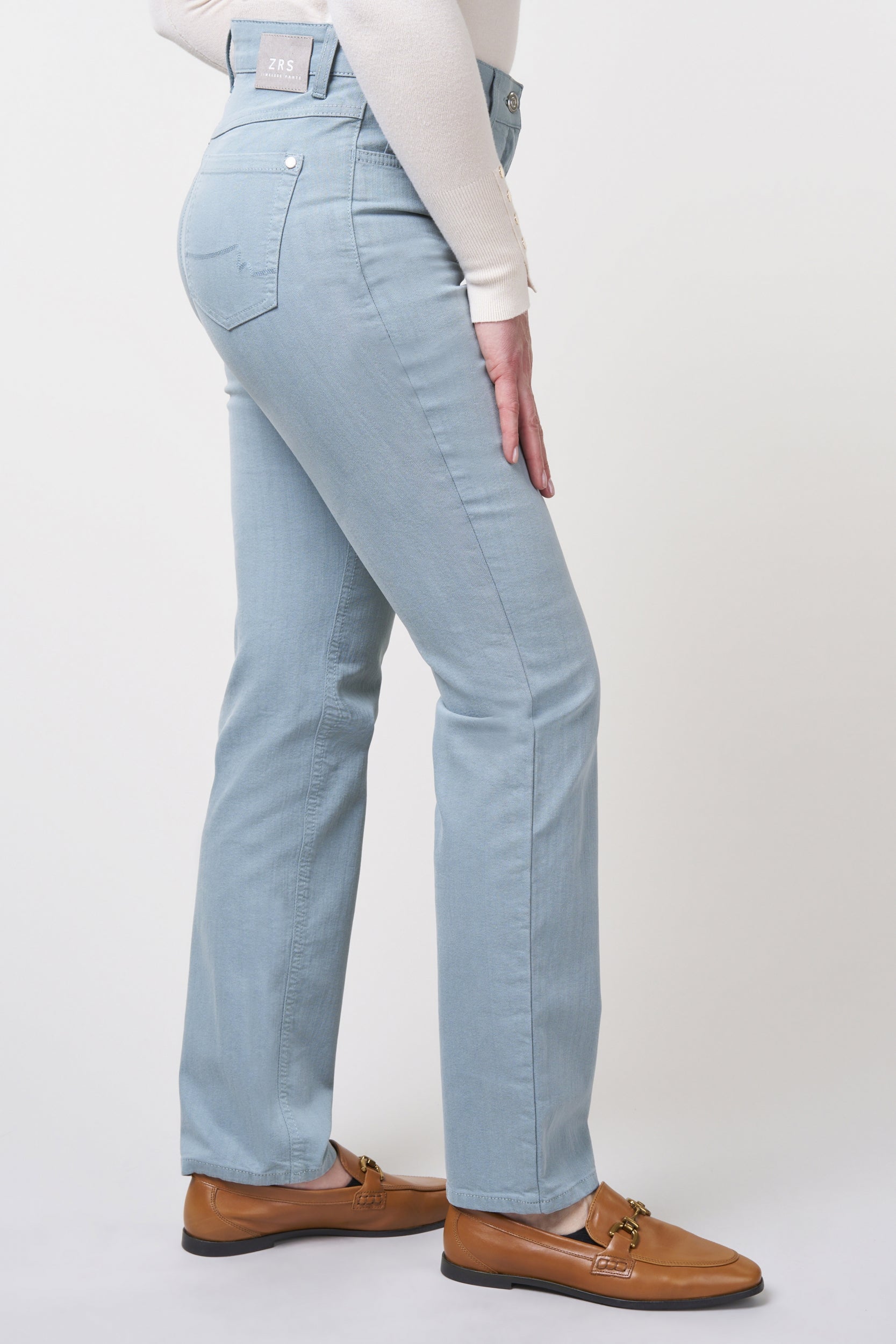 Kora Coloured Denim Classics Straight Jeans | Dove Pants ZRS