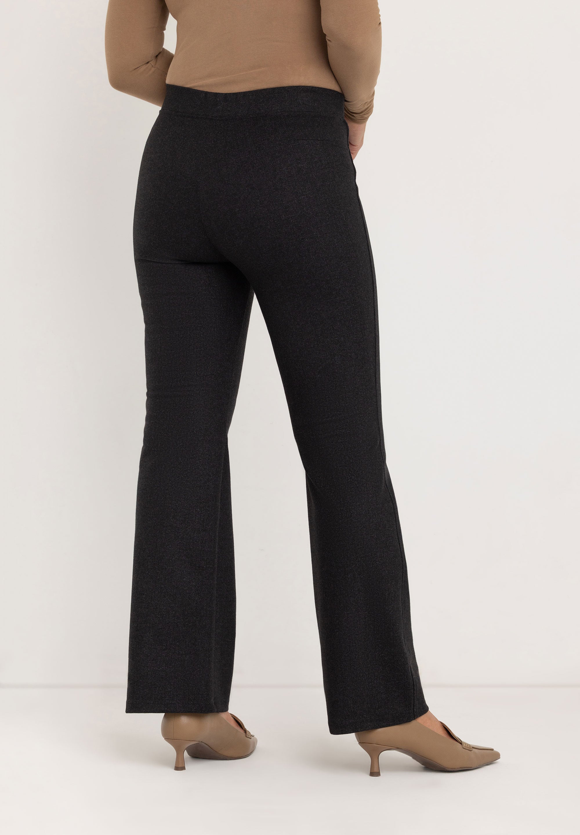 Laura Slim Cigarette Pants | Dark Grey Check