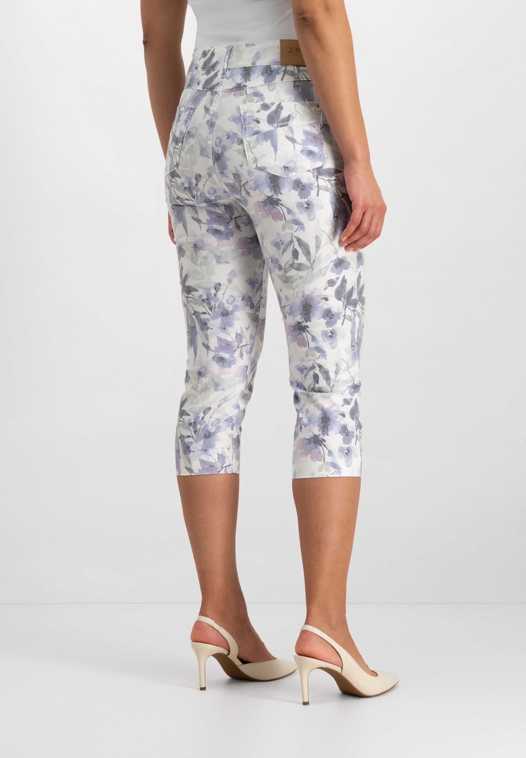 Kora Cropped Pants | Light Blue Mixed