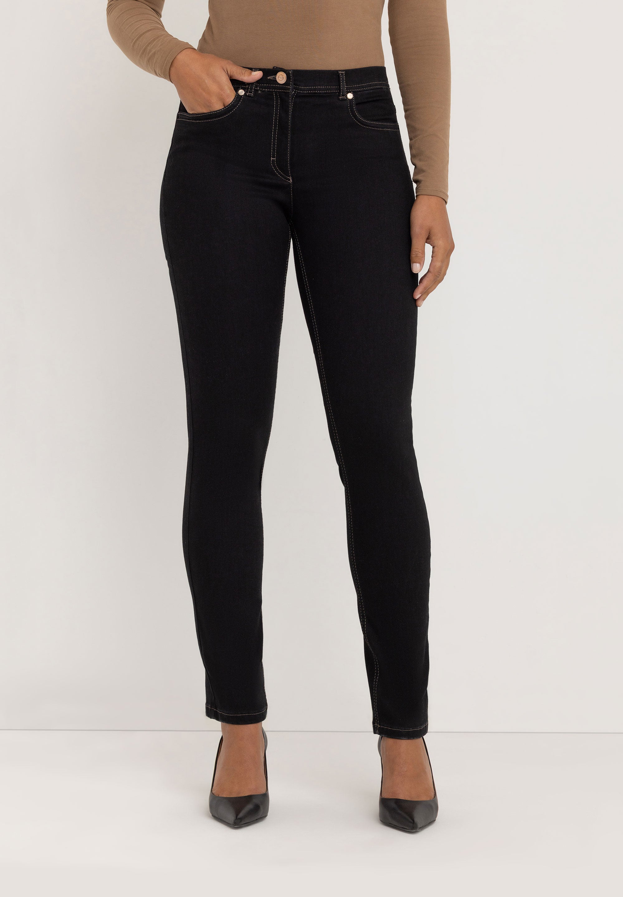 Ginie Slim Pants | Blue Black