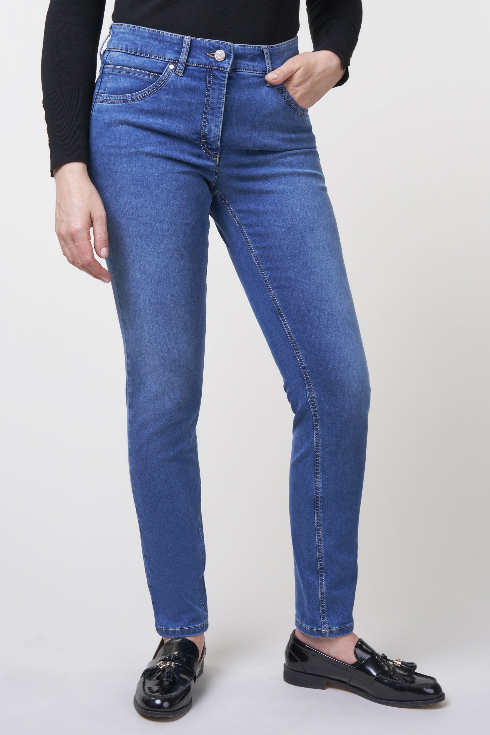 Twigie Shape-On Skinny Jeans | Stone Blue Pants ZRS