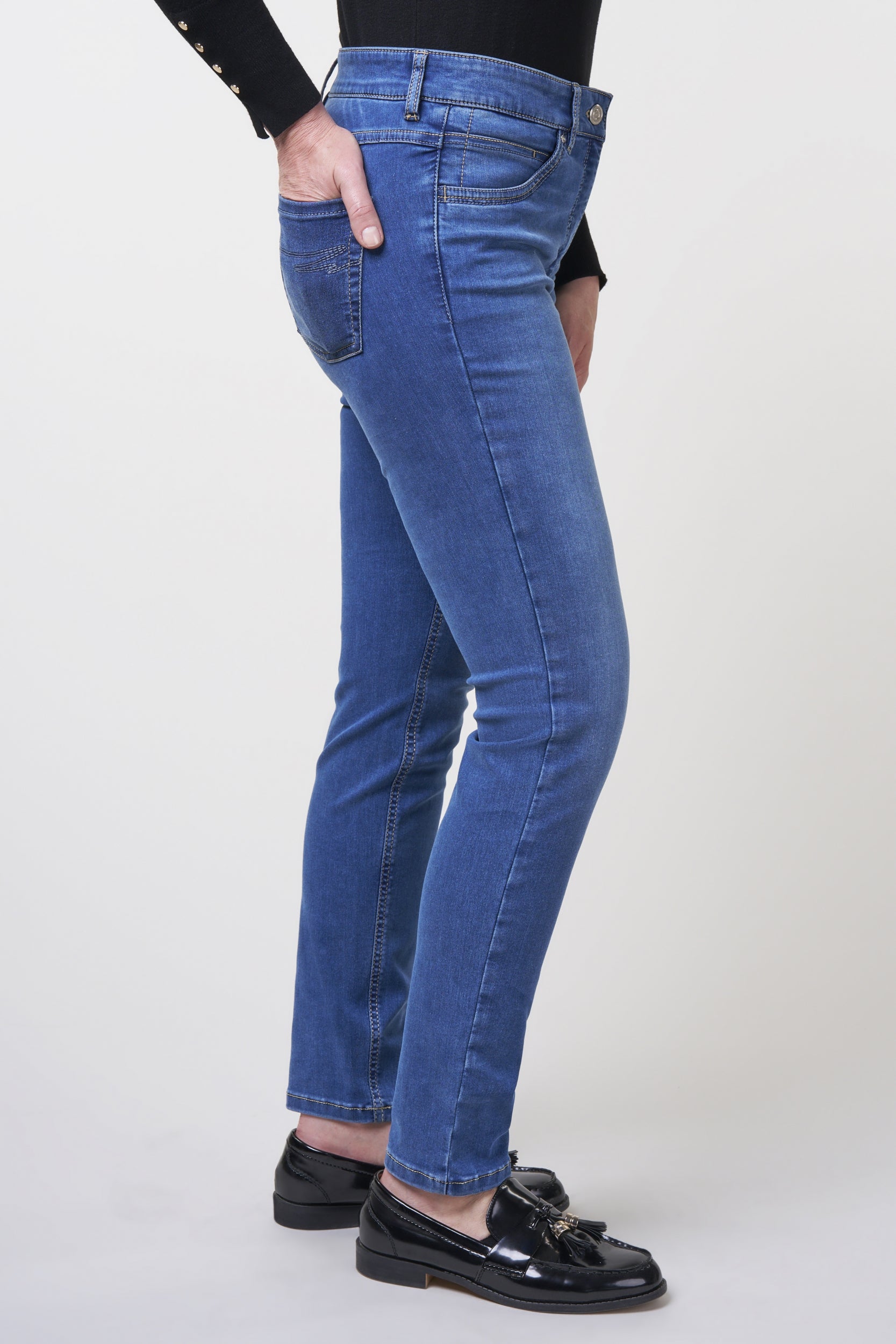 Twigie Shape-On Skinny Jeans | Stone Blue Pants ZRS