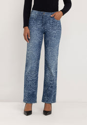 Kora Denim Straight Jeans | Authentic Blue Print
