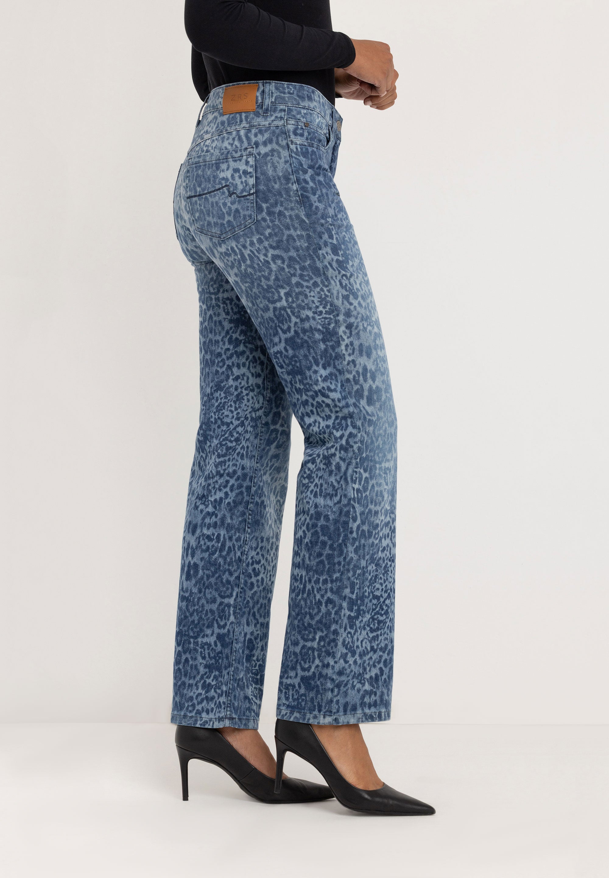 Kora Denim Straight Jeans | Authentic Blue Print
