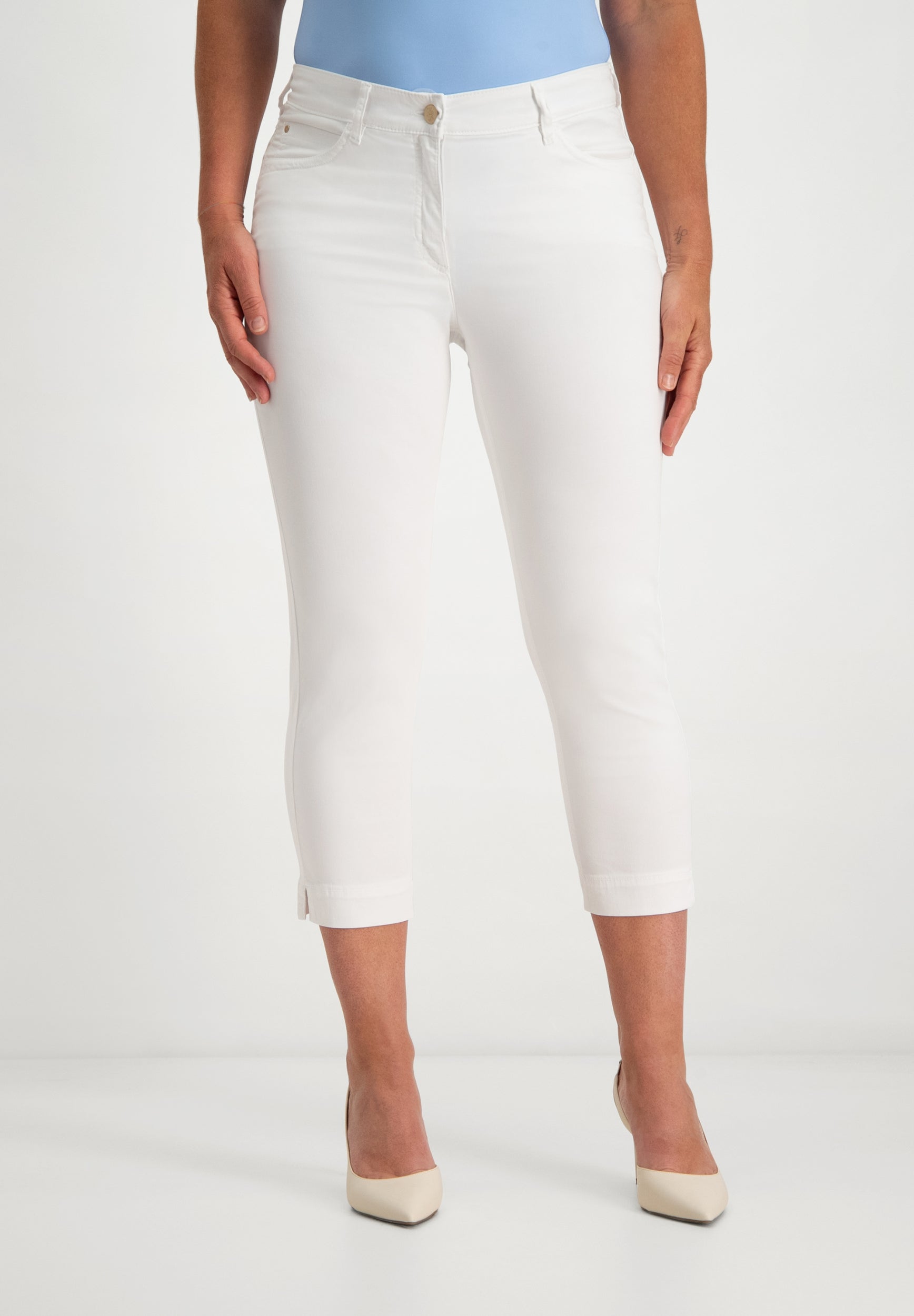 Kora Coloured Straight Pants | Optical White