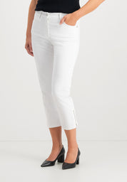 Kora Coloured Light Denim Ankle Jeans | Optical White Pants ZRS