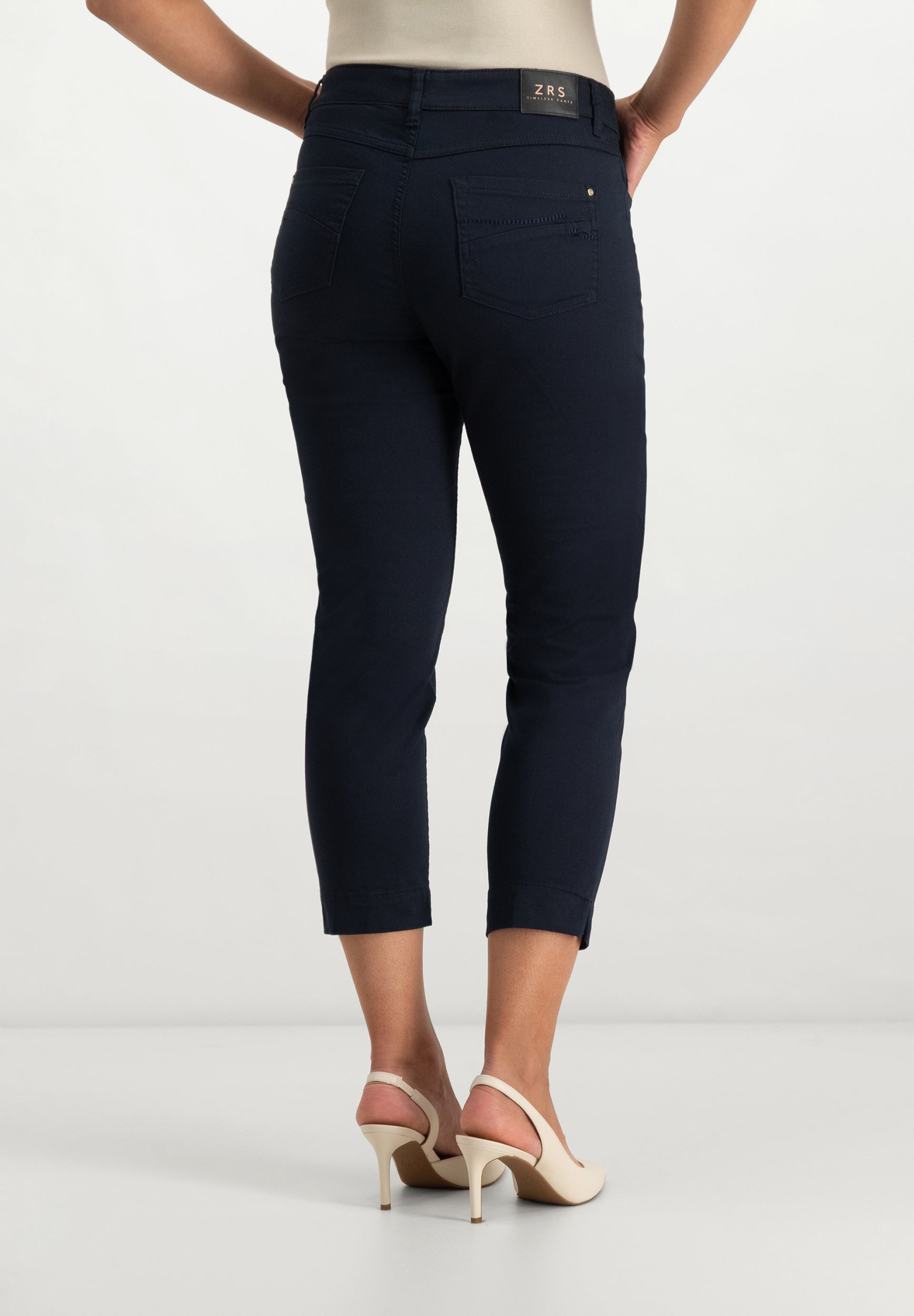 Kora Coloured Straight Pants | Navy