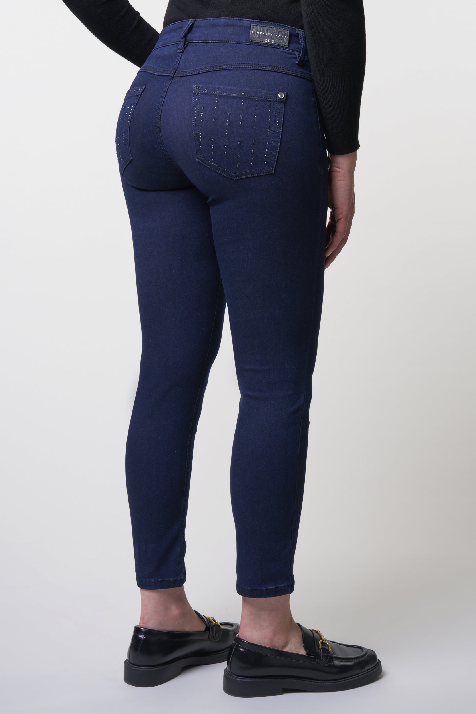 Twigie Shape-On Skinny Ankle Jeans | Blue Black Pants ZRS