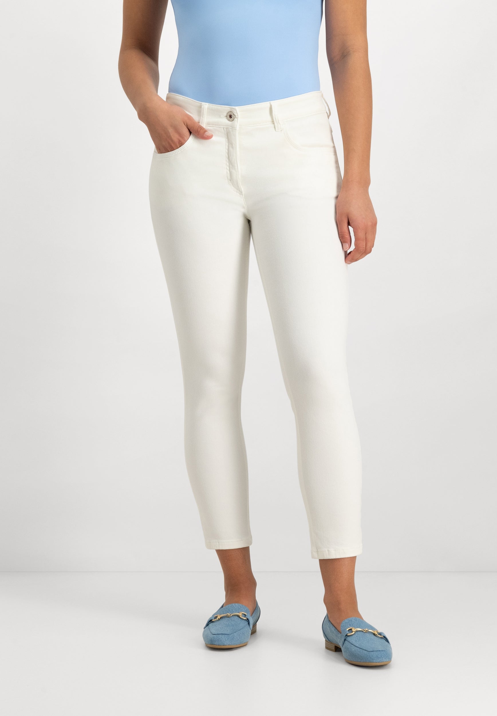 Twigie Shape-On Skinny Ankle Jeans | Optical White