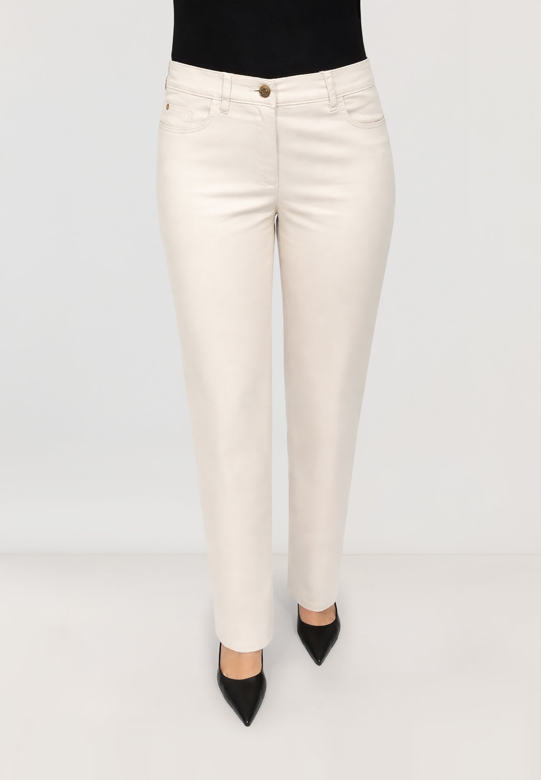 Kora Denim Classics Straight Jeans | Stone